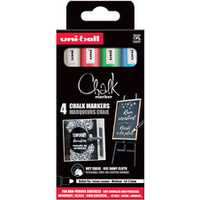 uni-ball Marqueur craie Chalk marker PWE5M/4 PF, étui de 4