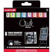 uni-ball Marqueur craie Chalk marker PWE5M/8 PF, étui de 8