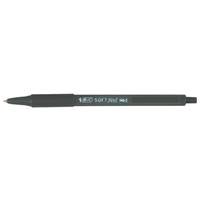 BIC Stylo à bille rétractable Soft Feel Clic grip, noir