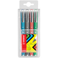STABILO Stylo roller worker colorful, étui de 4