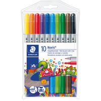 STAEDTLER Feutre de coloriage double pointe Noris,étui de 10