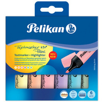 Pelikan Surligneur 490 Pastel, étui de 6, couleurs assorties