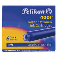 Pelikan Cartouche d'encre 4001 TP/6, bleu royal