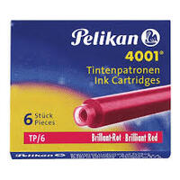 Pelikan Cartouches d'encre 4001 TP/6, rouge