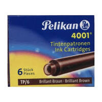 Pelikan Cartouches d'encre 4001 TP/6, marron-brillant