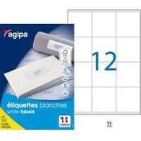 agipa Etiquette universelle, 70 x 70 mm, coins droits