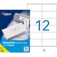 agipa Etiquette universelle, 97 x 42,4 mm, coins droits