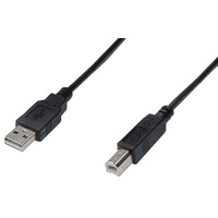 DIGITUS Câble de raccordement USB, USB-A - USB-B mâle, 1,8 m