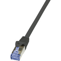 LogiLink Câble patch, Cat. 6A, S/FTP, 0,25 m, noir