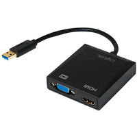 LogiLink Carte graphique USB 3.0 - HDMI/VGA, noir