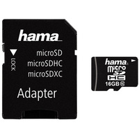 hama Carte mémoire Micro SecureDigital High Capacity, 16 Go