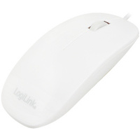 LogiLink Souris optique, plat, avec fil, blanc