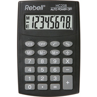Rebell Calculatrice de poche HC 208, noir