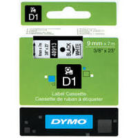 DYMO Ruban d'étiquetter D1 noir/blanc, 9 mm x 7 m