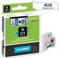 DYMO Ruban d'étiquette D1 bleu/blanc, 9 mm x 7 m