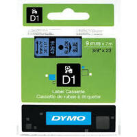 DYMO D1 Ruban d'étiquette D1 noir/bleu, 9 mm x 7 m