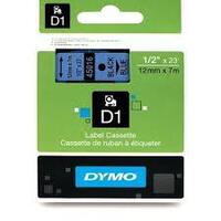 DYMO Ruban d'étiquette D1 noir/bleu, 12 mm x 7 m