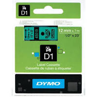 DYMO Ruban d'étiquette D1 noir/vert, 12 mm x 7 m