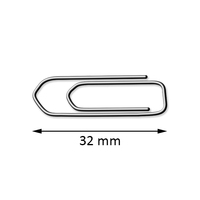 WEDO Trombones, zingué brillant, 32 mm, petit paquet