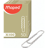 Maped Trombone, en acier nickelé, 77 mm, ondulé