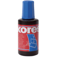 Kores Encre pour tampon encreur, contenu: 27 ml, bleu