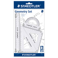 STAEDTLER Kit de géometrie, petit, 4 pièces, transparent