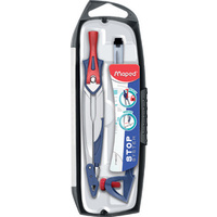 Maped Coffret de compas Stop System, set de 3 pièces, bleu