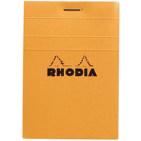 RHODIA Bloc agrafé No. 11, format A7, quadrillé 5x5, noir