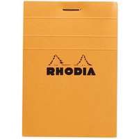 RHODIA Bloc agrafé No. 11, format A7, quadrillé 5x5, orange