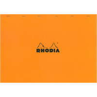 RHODIA Bloc agrafé No. 38, format A3+, quadrillé 5x5, orange