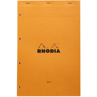 RHODIA Bloc agrafé No. 20, format A4+, Seyès, orange