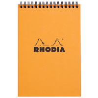 RHODIA Bloc spiralé, format A5, quadrillé 5x5, orange