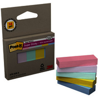 Post-it Marque-page Super Sticky Couleurs Pastel, 15 x 50mm