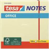 tesa Bloc standard adhésif Office Notes, 75 x 75 mm, jaune