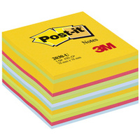 Post-it Bloc-note cube, 76 x 76 mm, assorti Light Energie