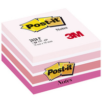 Post-it Bloc-note cube, 76 x 76 mm, assorti Light Plaisir