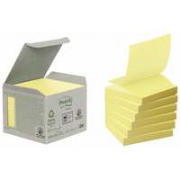 Post-it Bloc-note adhésif Recycling z-notes, 76x76 mm, jaune
