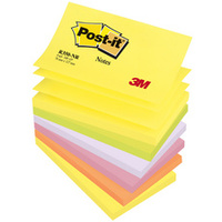 Post-it Bloc-note adhésif Z-Notes, 127 x 76 mm, 6 couleurs