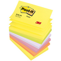 Post-it Bloc-note adhésif z-notes, 127 x 76 mm, 6 couleurs