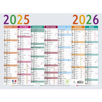 CALENDRIER SEPT/SEPT 295X220 2F 13MOIS 2025-2026