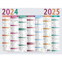 EXACOMPTA Calendrier Multicolore 2024/2025, 430 x 335 mm