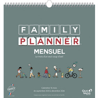 QUO VADIS Calendrier FAMILY PLANNER MENSUEL, 2025/2026