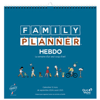 QUO VADIS Calendrier FAMILY PLANNER HEBDO, 2024/2025