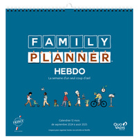 QUO VADIS Calendrier FAMILY PLANNER HEBDO, 2025/2026