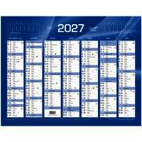 QUO VADIS Calendrier de banque bleu, 135 x 180 mm, 2027
