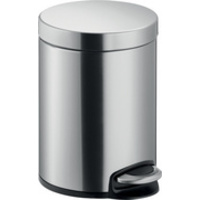 helit Poubelle cosmétique à pédale 'the silent', 5 L, argent