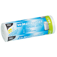 STARPAK Sac poubelle LDPE, 60 litres, blanc