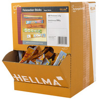 HELLMA Sticks de sucre en poudre, présentoir en carton