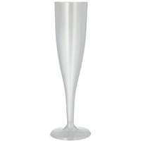 PAPSTAR Flûte à champagne réutilisable, 0,1 l, 10 pièces