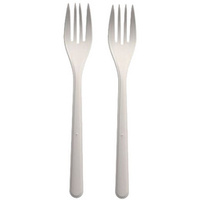 PAPSTAR Fourchette réutilisable, longueur: 185 mm, blanc